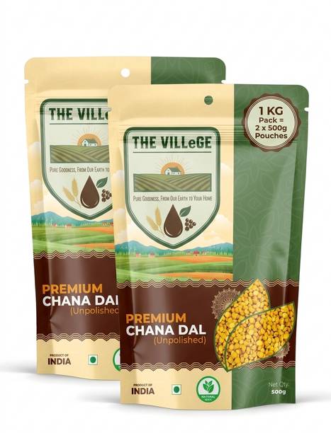 THE VILLEGE Unpolished Yellow Chana Dal (Split)