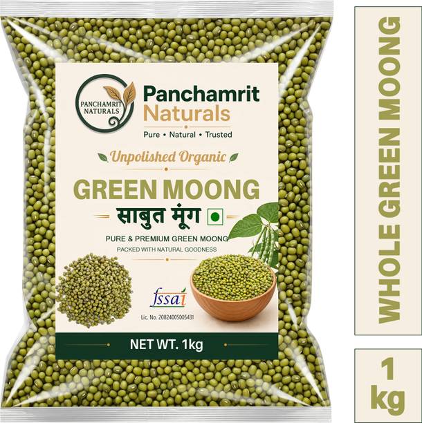 PANCHAMRIT NATURALS Organic Unpolished Green Moong Dal (Whole)