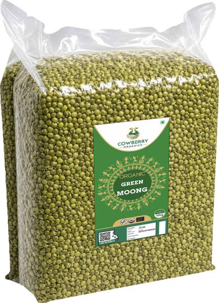 COWBERRY Organic Unpolished Moong Dal (Whole)