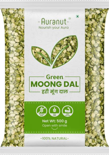 AURANUT Organic Green Moong Dal (Split)