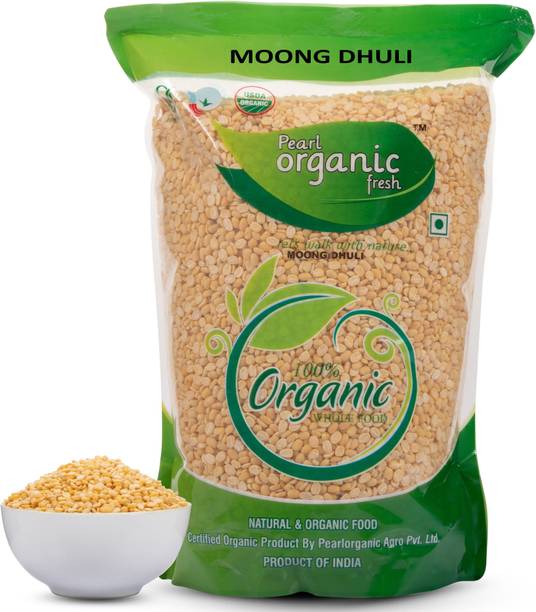 Pearl Organic Fresh Yellow Moong Dal (Split) (Moong Dal Dhuli)
