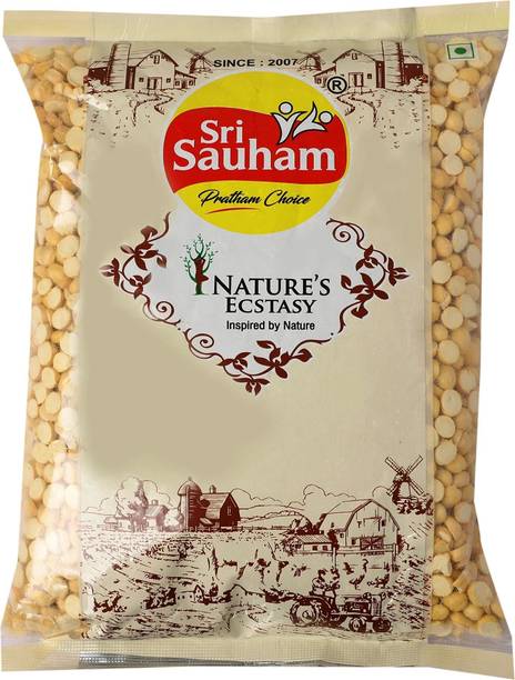 Sri Sauham Yellow Chana Dal (Split) (Fresh Bengal Gram - Source of Protein | Senaga pappu, Kadalai Paruppu - Vegan)