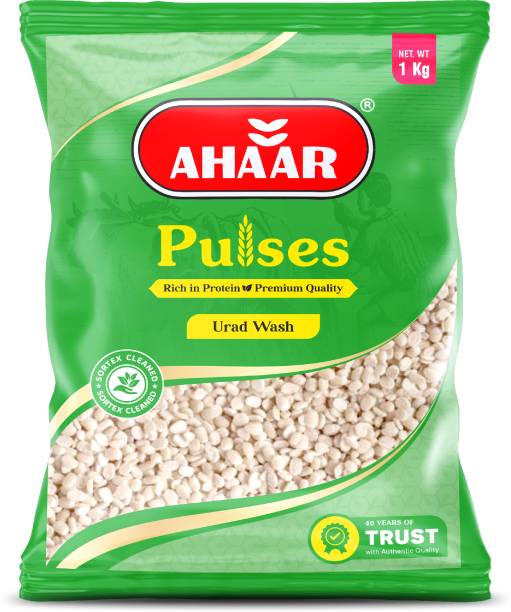 Ahaar White Urad Dal (Split) (Urad Dal (Washed Split), Also known as Split Black Gram Without Skin,)