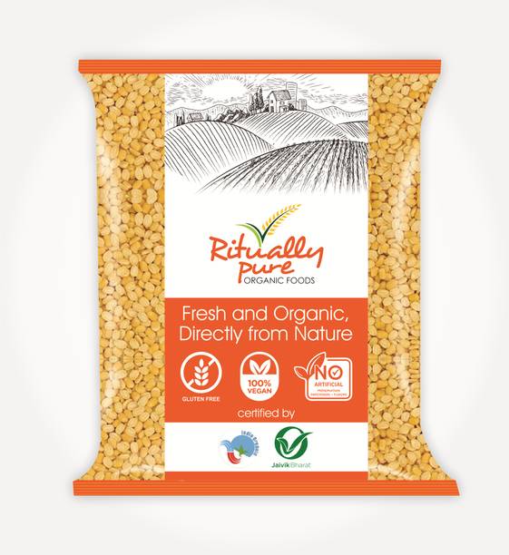 Ritually Pure Organic Yellow Moong Dal (Split) (Dhuli Moong Daal)