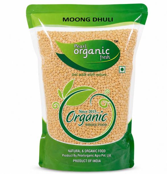 Pearl Organic Fresh Unpolished Yellow Moong Dal (Split)