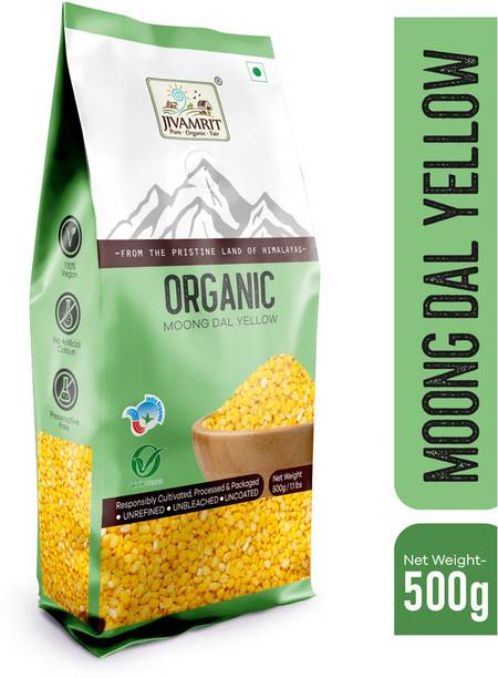 Jivamrit Organic Yellow Moong Dal (Split)