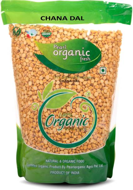 Pearl Organic Fresh Yellow Chana Dal (Split) (Whole / Unpolished)