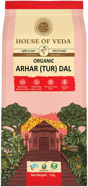 HOUSE OF VEDA Organic Toor/Arhar Dal (Whole)