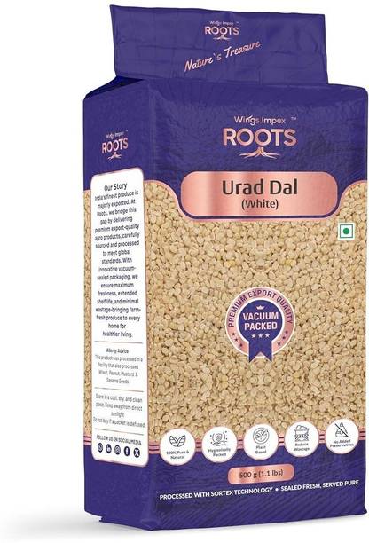 wings impex roots White Urad Dal (Split) (Premium Urad Dal White, Pure & Natural, Nutritious & Healthy, Vacuum Packed)