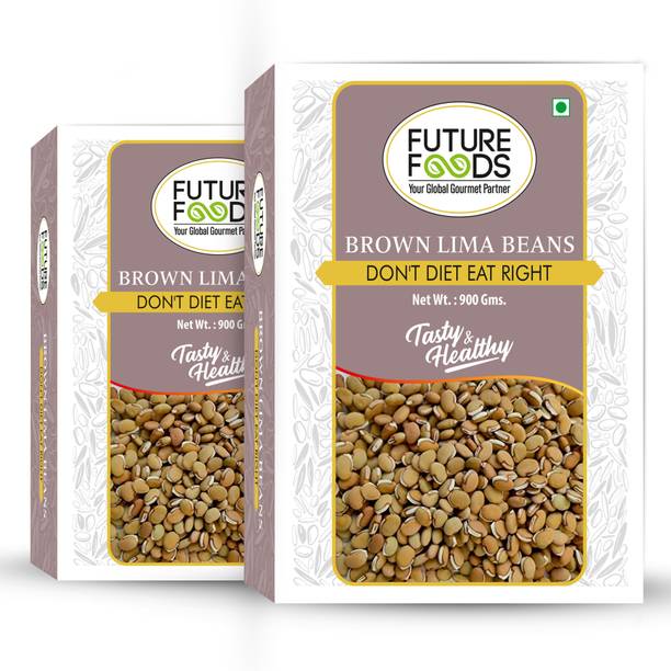 Future Foods Broad Beans (Whole) (Premium Brown Lima Beans High in Fiber & Protein Heart Healthy (Pack of 2)