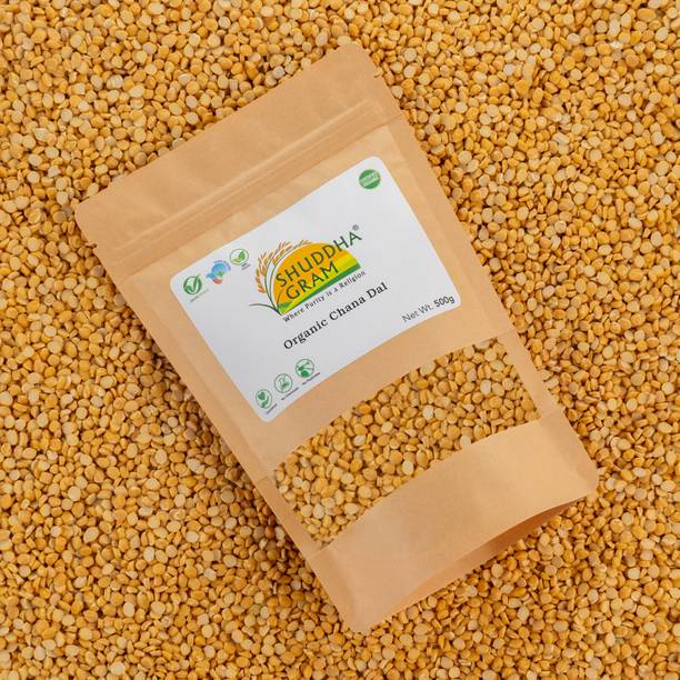 ShuddhaGram Organic Yellow Chana Dal (Whole) (Unpolished Dal Naturally Rich In Protein & Cholesterol-Free)