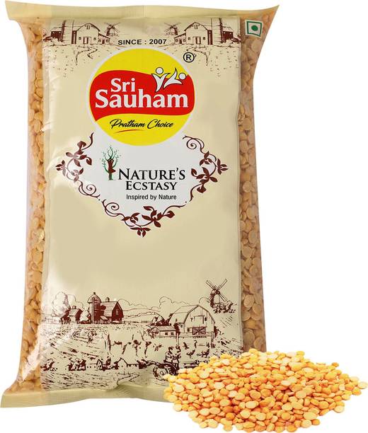 Sri Sauham Yellow Toor/Arhar Dal (Split) (Split Red Gram | Source of Protein | Tuvaram Paruppu, kandipappu - Vegan)