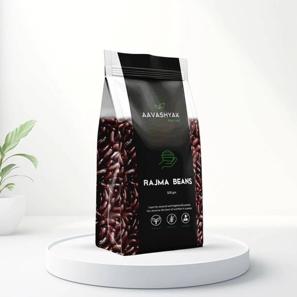 Aavashyak Organic Red, Black Rajma (Whole) (Whole Rajma Beans, Kidney Beans, Sabut Rajma)
