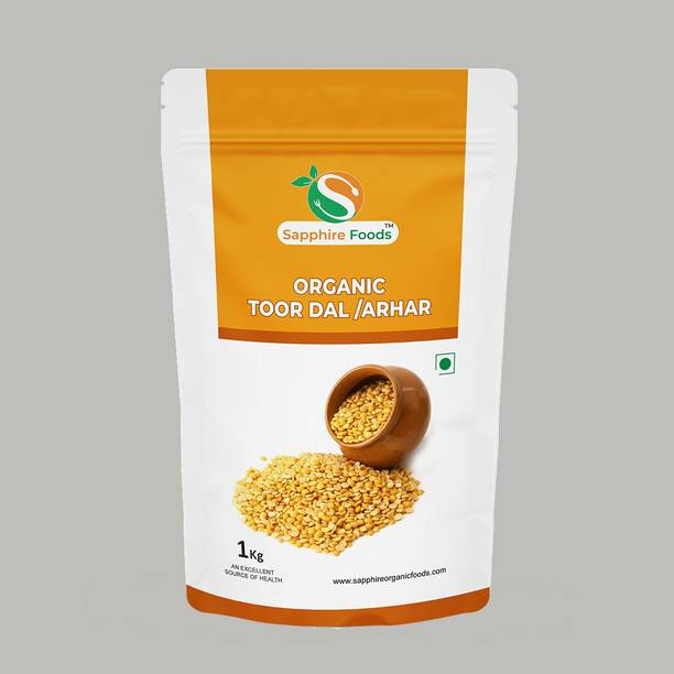 Sapphire Foods Organic Yellow Toor/Arhar Dal (Whole)
