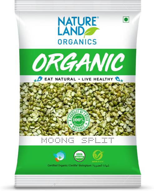 Natureland Organics Green Moong Dal (Split/Chilka)