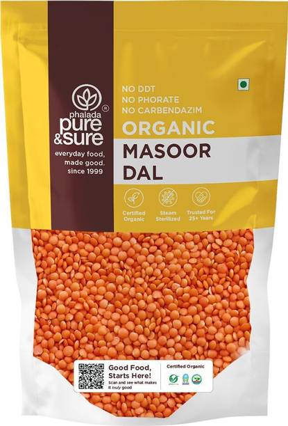 Pure & Sure Organic Unpolished Masoor Dal (Split)