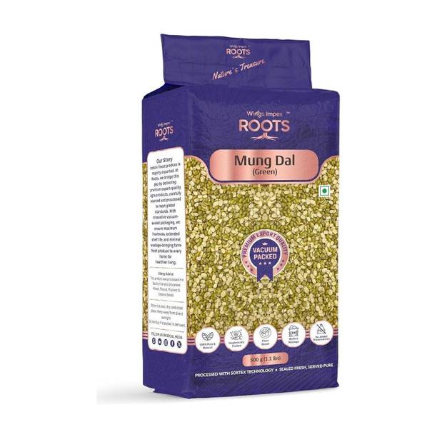 wings impex roots Unpolished Green Moong Dal
