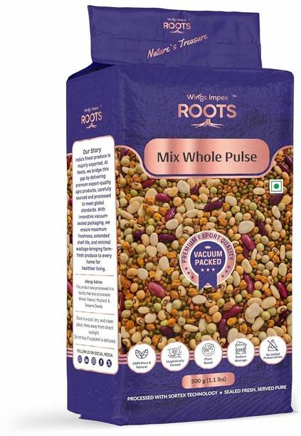 wings impex roots Mix Beans (Whole) (Premium Export Quality | Unpolished | Pesticides Free | Vacuum Packed)