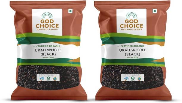 God Choice Organic Farms Black Urad Dal (Whole)