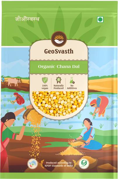 Geosvasth Organic Chana Dal (Whole) (Fresh & Pure - 100% Organically grown)