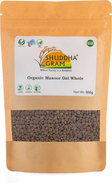 ShuddhaGram Organic Black Masoor Dal (Whole)