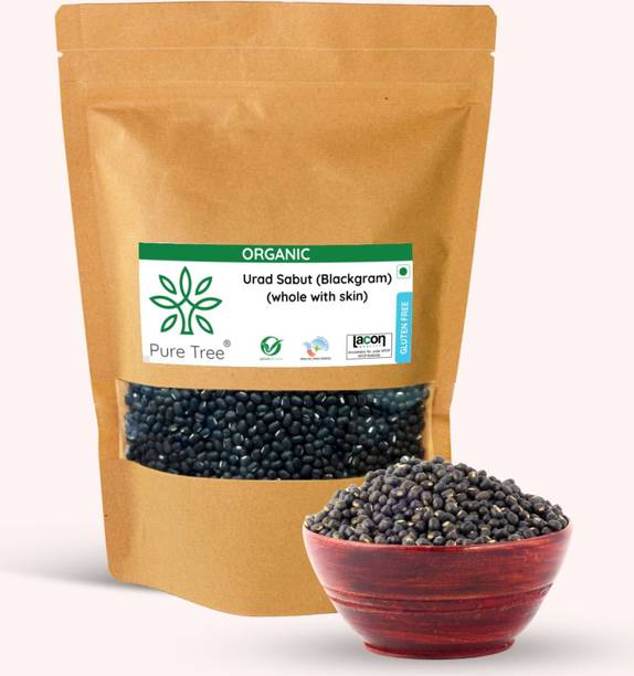 Pure Tree Organic Black Urad Gota (Whole) (Urad Dal)