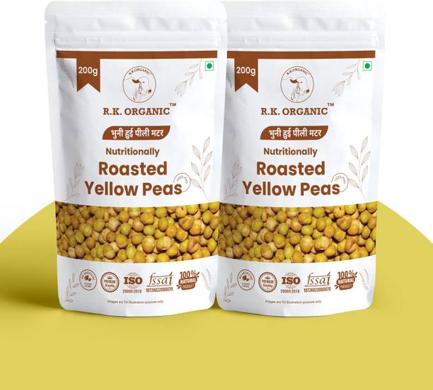 R K ORGANIC Yellow Peas (Whole) (Peas, Protein Snack, Ready-to-Eat Snack, Healthy Snack, Diet Snack)