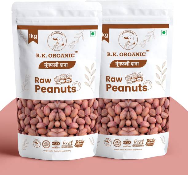 R K ORGANIC Organic Red Raw Peanut (Whole) (Raw Nuts & Seeds, Agricultural Produce, Raw nuts, Raw Peanuts / Groundnut)