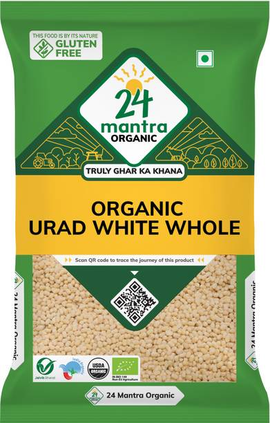 24 mantra ORGANIC Organic White Urad Dal (Whole)
