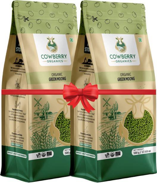 COWBERRY Organic Unpolished Moong Dal (Whole)
