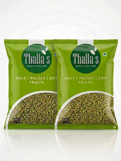 Thallas Unpolished Green, NA Moong Dal (Whole)