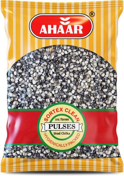 Ahaar Organic Black, White Urad Dal (Split/Chilka) (Split Pulses (with Skin))