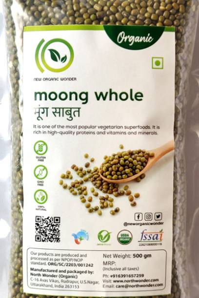 New Organic Wonder Green Moong Dal (Whole)