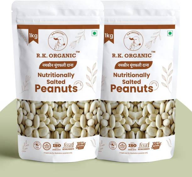 R K ORGANIC Organic White Peanut (Whole) (Roasted Peanuts, Salted Peanuts, Skinless Roasted Peanuts, Roasted Groundnuts)
