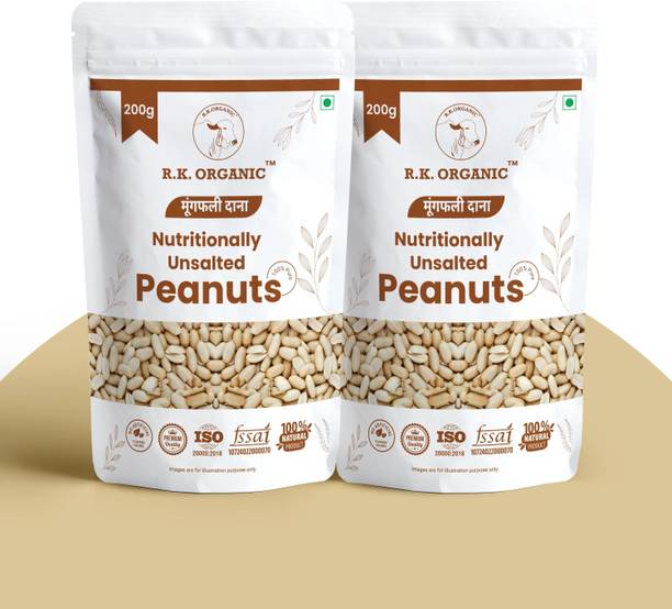 R K ORGANIC Organic White Peanut (Whole) (Protein Snack, Healthy Snack, Healthy Snack, Groundnut Snack)