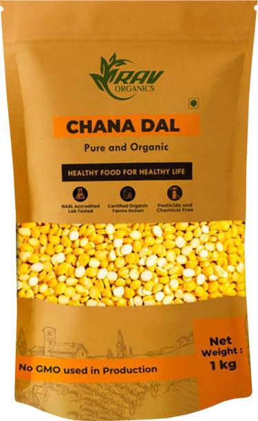 RAV ORGANICS Organic Yellow Chana Dal (Whole) (Unpolished Organic Chana Dal, Split Bengal Gram, Chholar Dal, Non-GMO, 100% Natural)