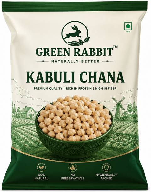 GREEN RABBIT Organic Unpolished Kabuli Chana