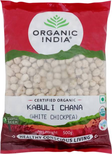 ORGANIC INDIA Organic White Kabuli Chana (Whole)