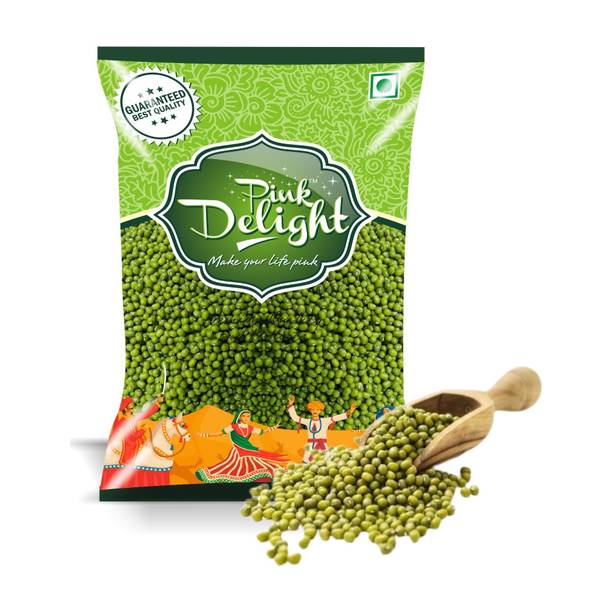 Pink Delight Unpolished Green Moong Dal (Whole)
