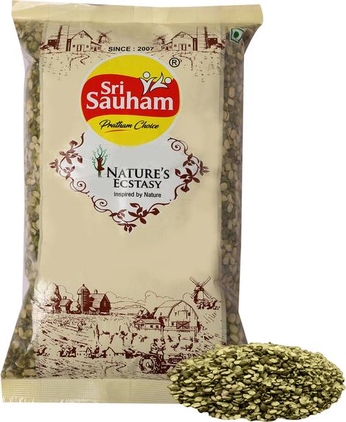 Sri Sauham Green Moong Dal (Split/Chilka) (Fresh Split Green Gram | Rich in Protein)
