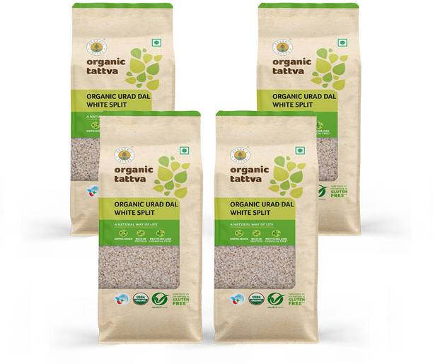 Organic Tattva Unpolished White Urad Dal (Split)
