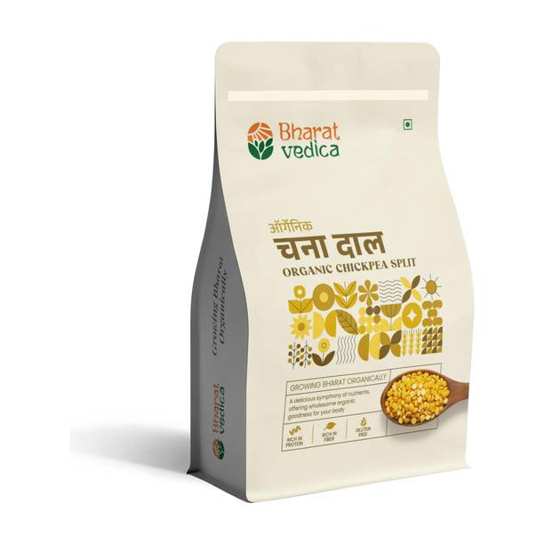 Bharat Vedica Organic Unpolished Chana Dal (Split)