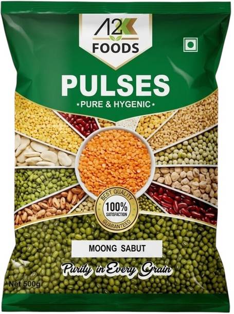 A2K FOODS Unpolished Moong Dal (Whole)