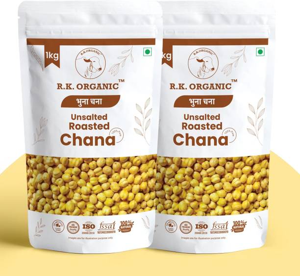 R K ORGANIC Yellow Roasted Chana (Split/Chilka)