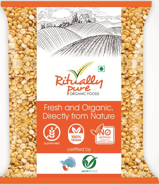 Ritually Pure Organic Yellow Toor/Arhar Dal (Split) (Sambhar Dal)