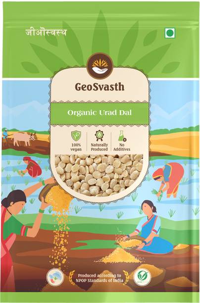 Geosvasth Organic Urad Dal (Whole) (100% Natural & Organically grown | Pesticides free)