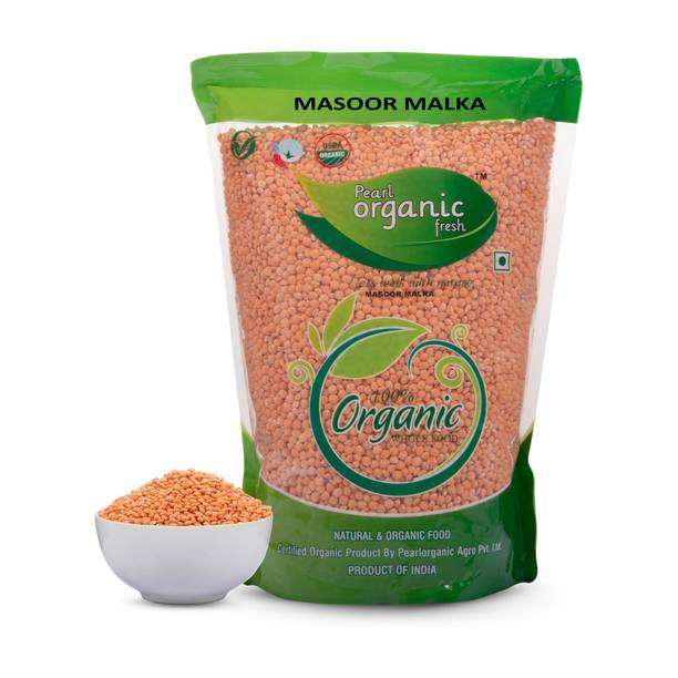 Pearl Organic Fresh Unpolished Masoor Dal (Split)