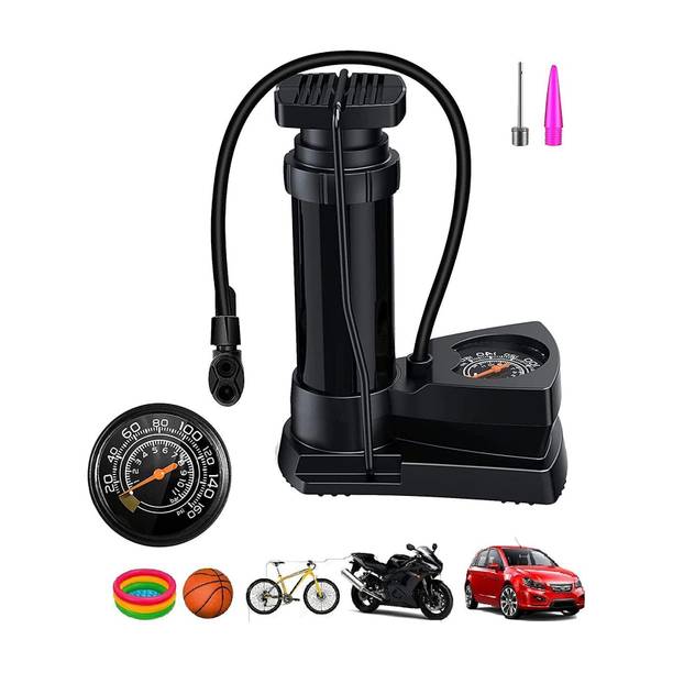 divinezon Portable High Pressure Foot Activated Air Pump Compressor Air Pump for Bicycle, Car, Motorcycle, Football Pump Pump