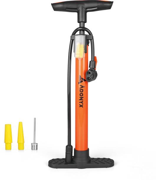 ADONYX Bicycle Tire Pump Portable, Hand Air Pump for Bike Exercise Balls Inflatables Ball, Bicycle Pump