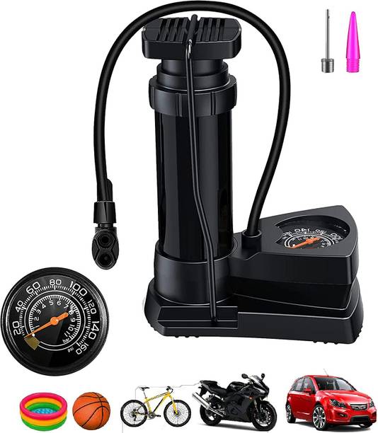 divinezon Portable High Pressure Foot Activated Air Pump Compressor Air Pump for Bicycle, Car, Motorcycle, Football Pump Pump